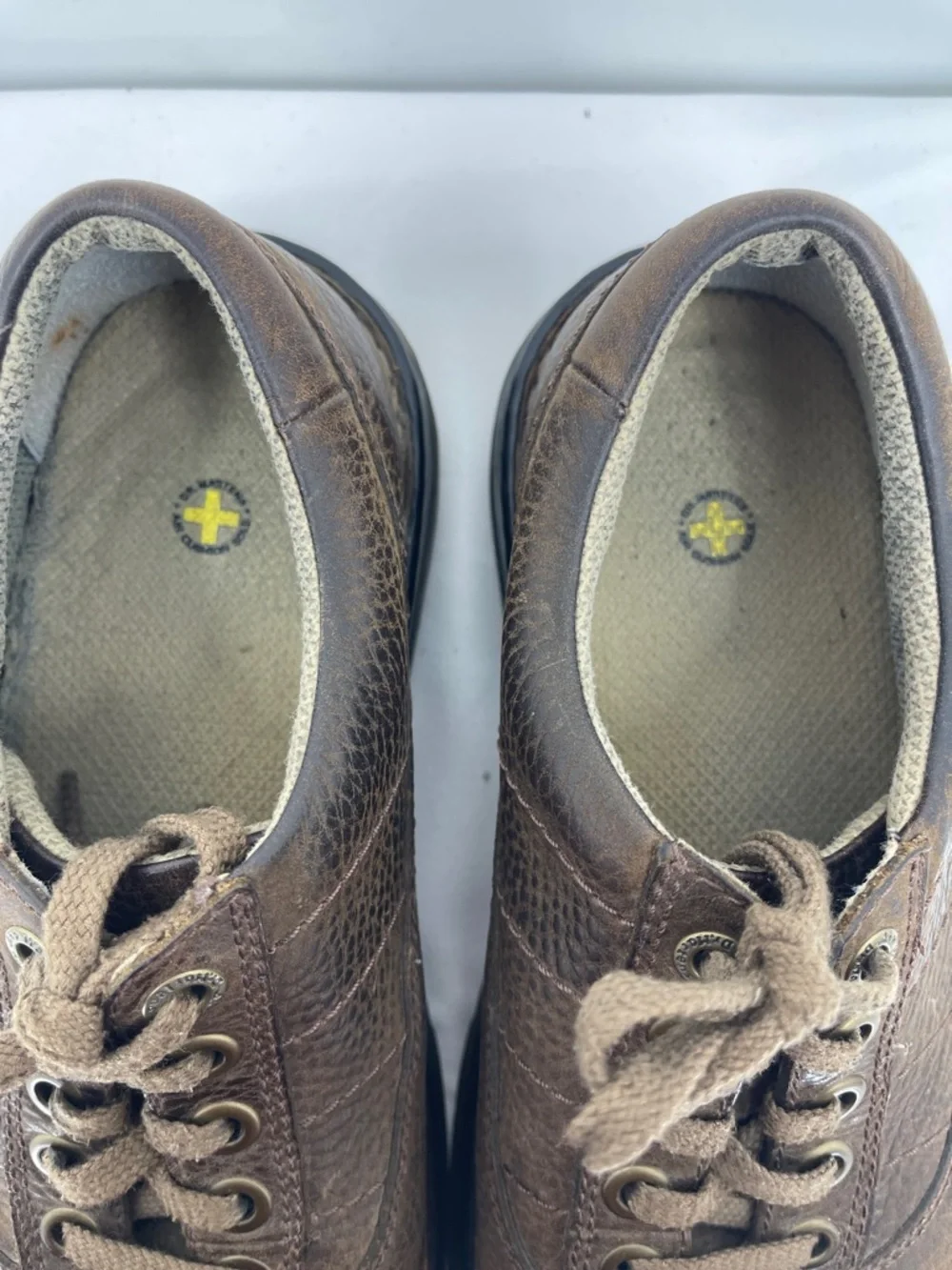 Dr. Martens Brown Leather Lace-Up Oxfords